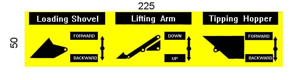 self loading dumper operation guidance sticker